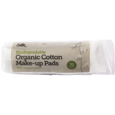 Silk Biodegradable Organic Makeup Pads 70pk