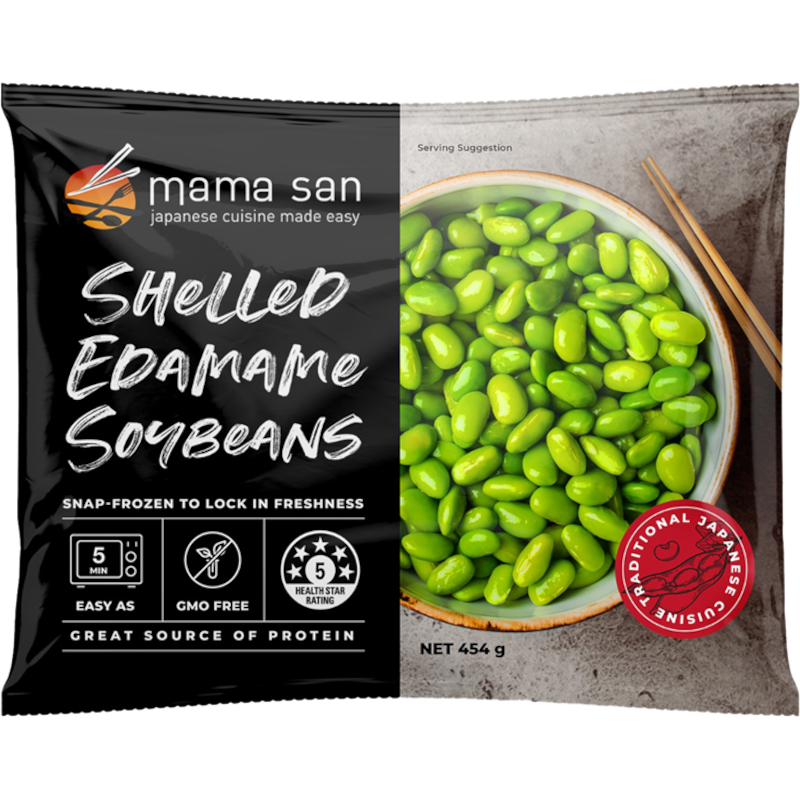 Mama San Shelled Edamame Soybeans 400g