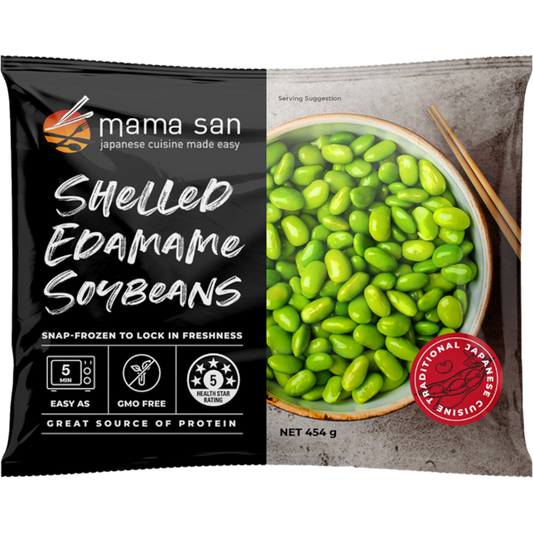 Mama San Shelled Edamame Soybeans 400g