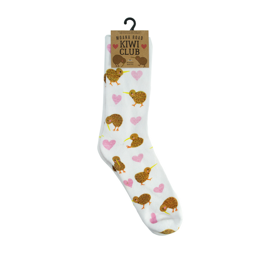 Moana Rd Kiwi Hearts Socks