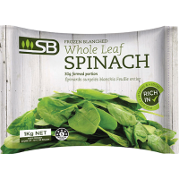 SB Frozen Spinach Leaf Portions 1kg