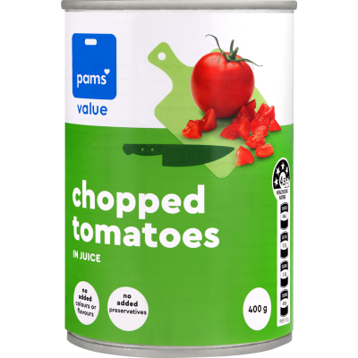 Pams Value Chopped Tomatoes in Juice 400g