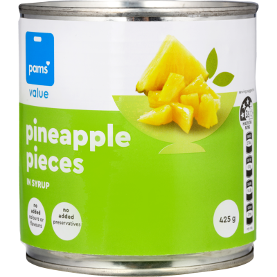 Pams Value Pineapple Pieces In Syrup 425g
