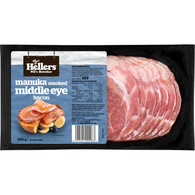Hellers Middle Eye Bacon 250g