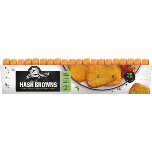 Emma-Jane's Crunchy Hash Browns 1.28kg 20 Pack