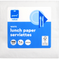 Pams Value White Lunch Paper Serviettes