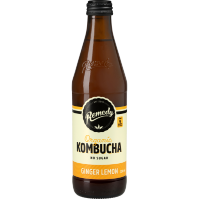 Remedy Organic Kombucha Ginger & Lemon 330ml