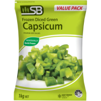 SB Diced Green Capsicum 1kg