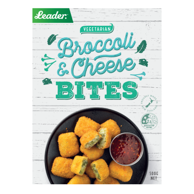 Leader Vegetarian Broccoli & Cheese Bites 500g