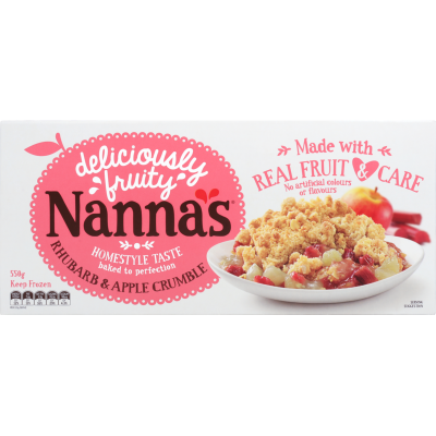 Nanna's Rhubarb & Apple Crumble 550g