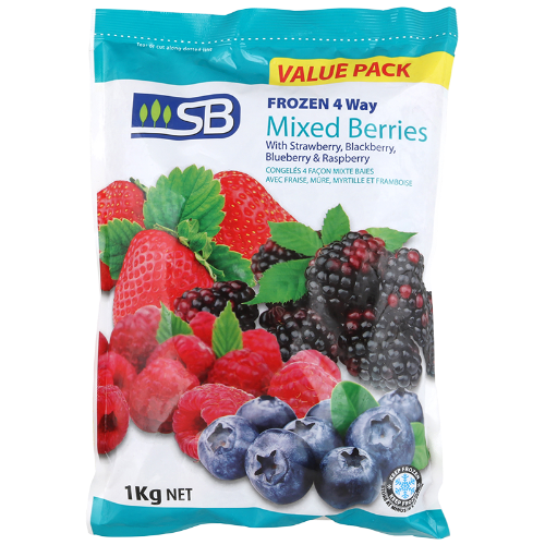 SB Frozen 4 Way Mixed Berries 1kg