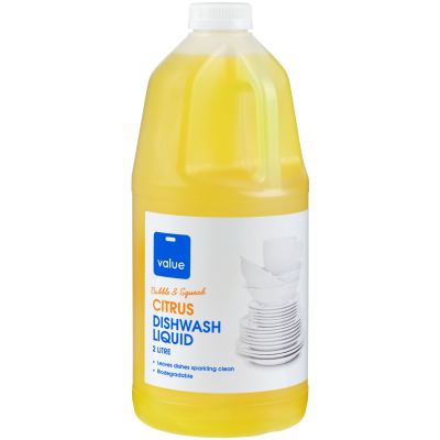 Value Citrus Dishwash Liquid 2L