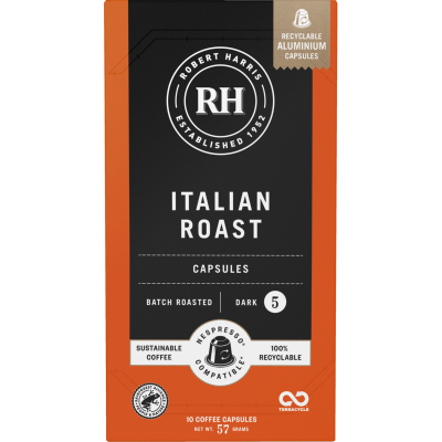 Robert Harris Italian Roast Coffee Capsules 10pk