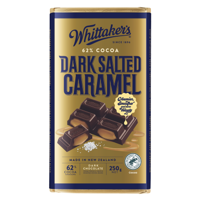 Whittaker's Dark Salted Caramel Chocolate Block 250g