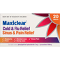 Maxiclear Cold & Flu - Sinus & Pain Relief (20 Tablets)