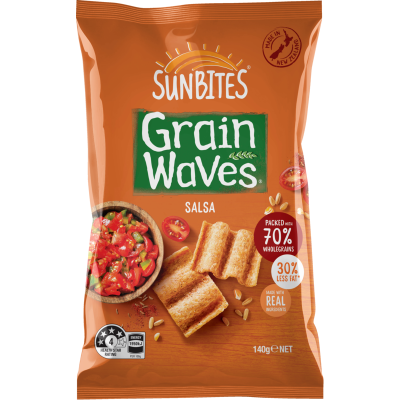 Sunbites Grain Waves Salsa Wholegrain Chips 140g