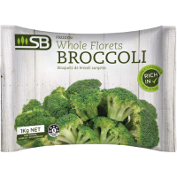 SB Frozen Broccoli Whole Florets 1kg