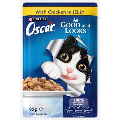 Purina Oscar Chicken in Jelly Cat Food 85g Pouch