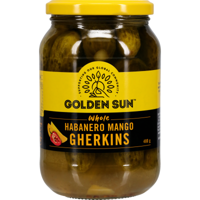 Golden Sun Whole Habanero Mango Gherkins 480g
