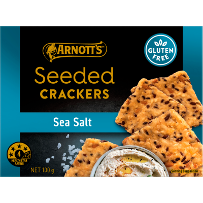 Arnott's Gold Label Sea Salt Seeded Crackers 100g (Gluten Free)
