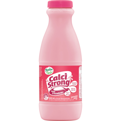 Meadow Fresh Calci Strong Super Strawberry Fresh Flavoured Milk 500ml