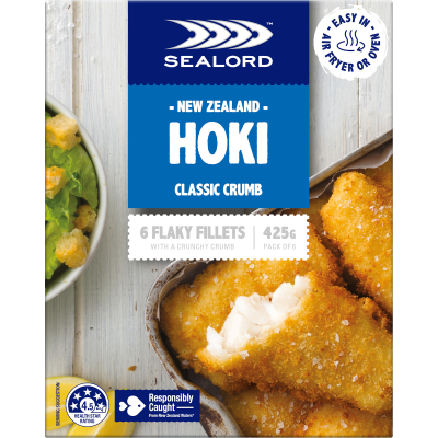 Sealord Hoki Classic Crumb 6pk 425g