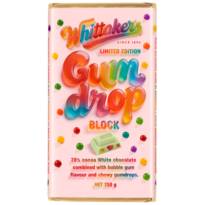 Whittaker's Limited Edition Gumdrop White Chocolate Block 250g
