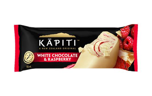 Kāpiti White Chocolate & Raspberry Ice Cream
