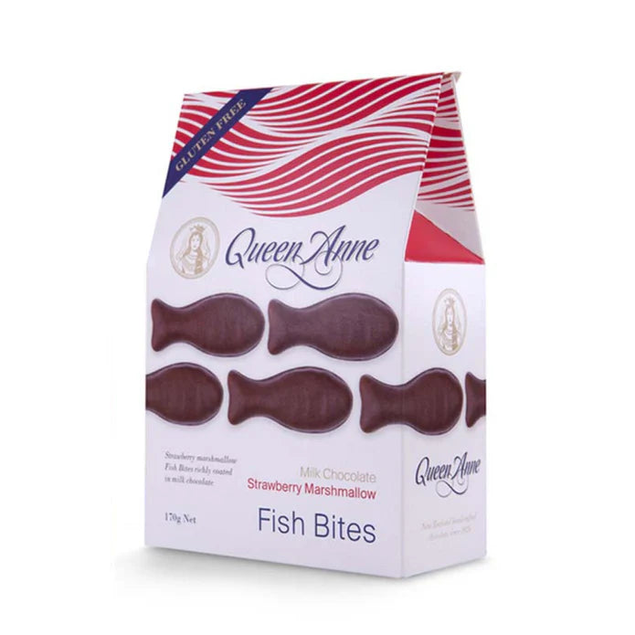 Queen Anne Milk Chocolate Strawberry Fish Bites 170g