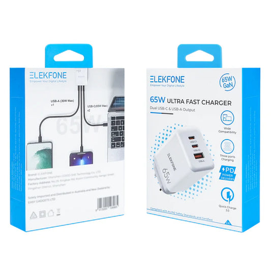 Elekfone 65W Ultra Fast Charger
