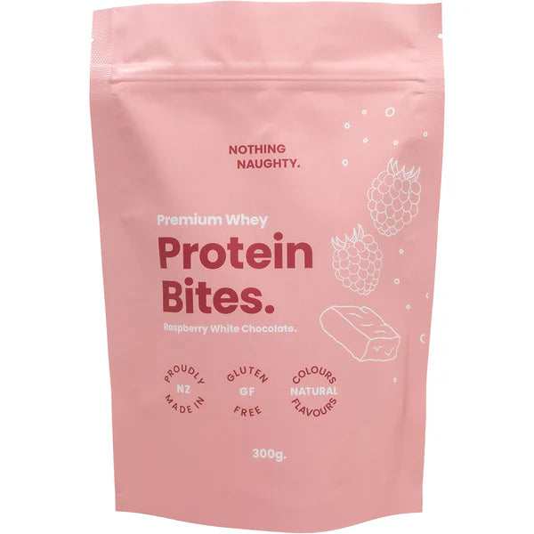 Premium Raspberry White Chocolate Whey Protein Bites 300g