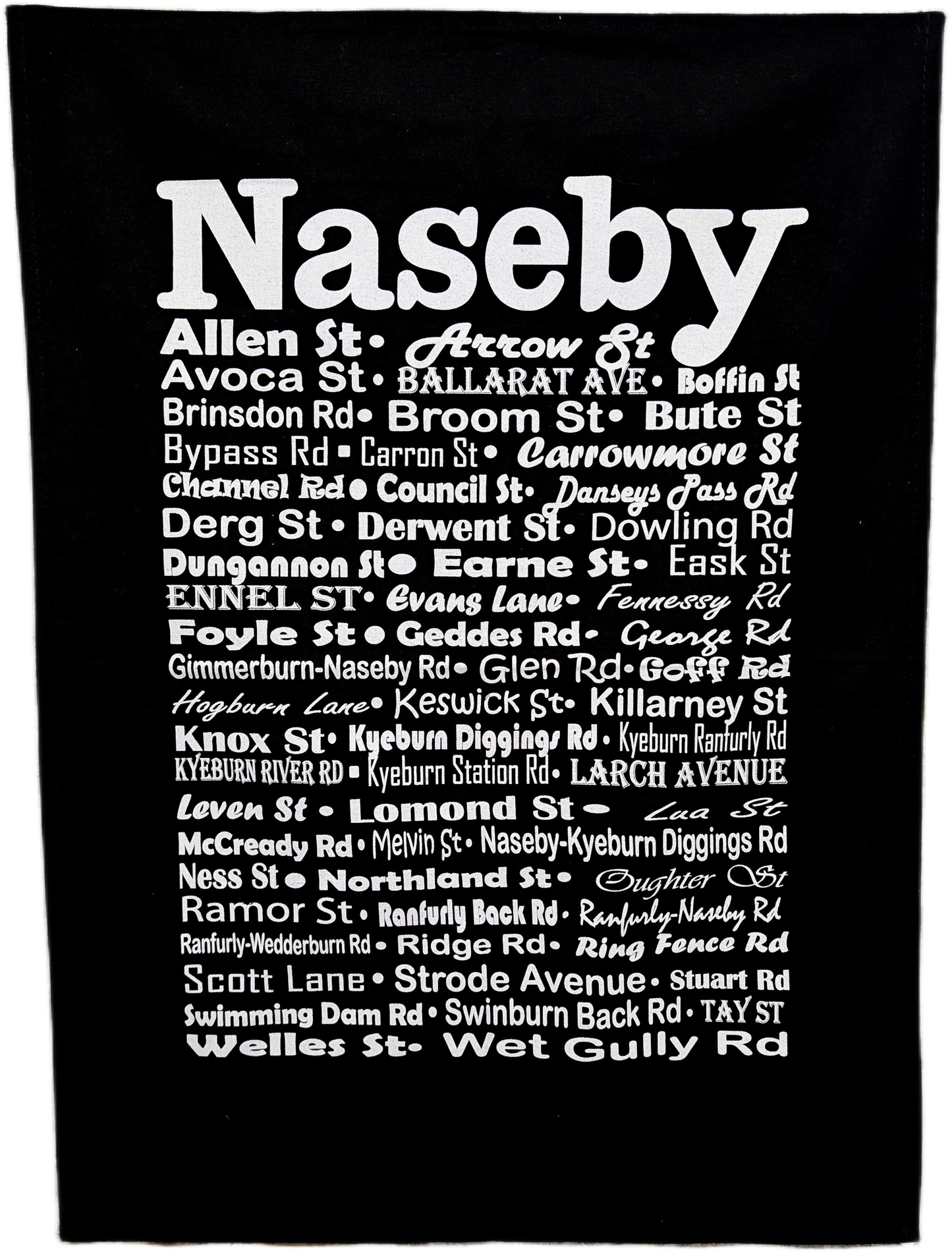 Naseby Streets Tea Towel