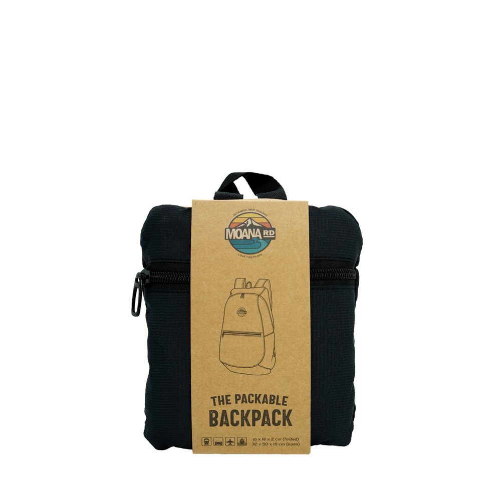 Packable Backpack - Black