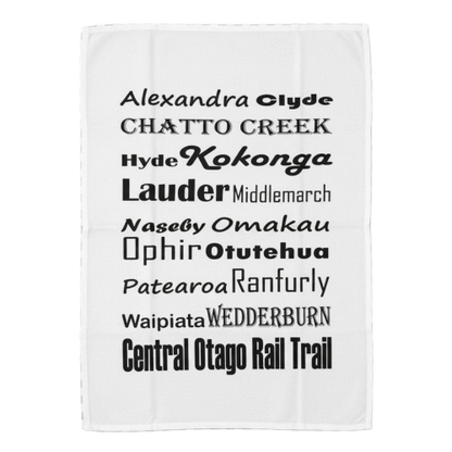 Central Otago Rail Trail Towns Tea Towel