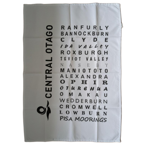Central Otago District Towns Tea Towel