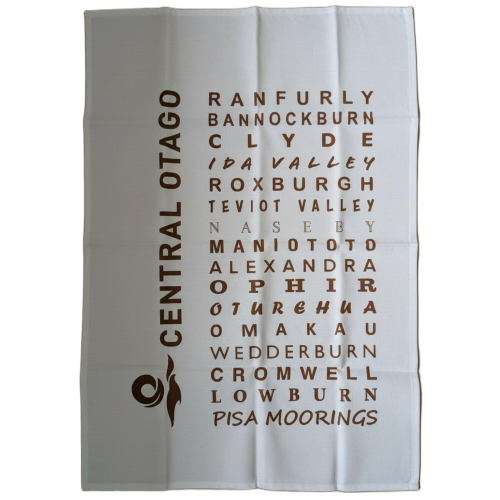 Central Otago District Towns Tea Towel