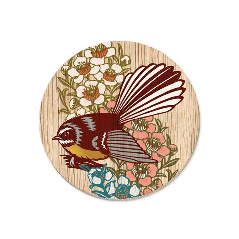 Wolfkamp & Stone Screenprint Fantail Coaster