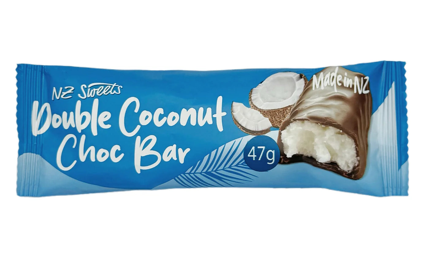 NZ Sweets Double Coconut Choc Bar 47g