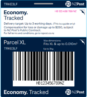 NZ Post Economy XL Parcel Ticket