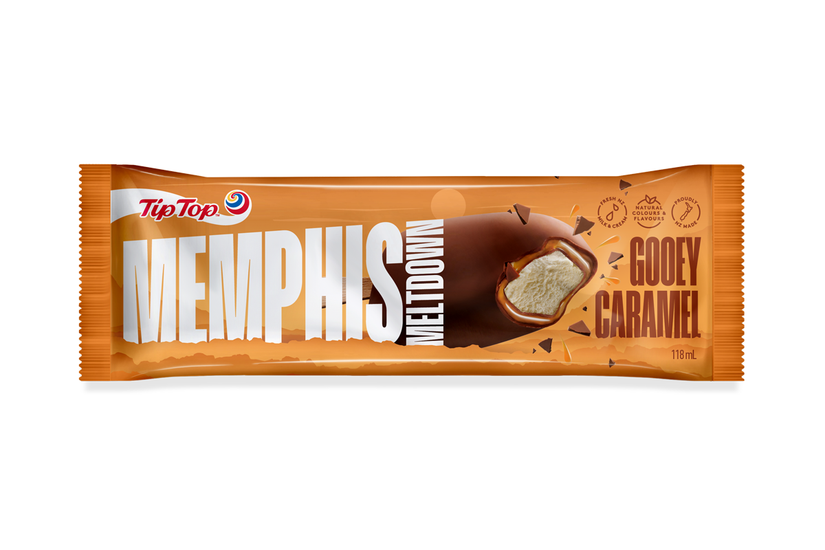 Memphis Meltdown Gooey Caramel Ice Cream