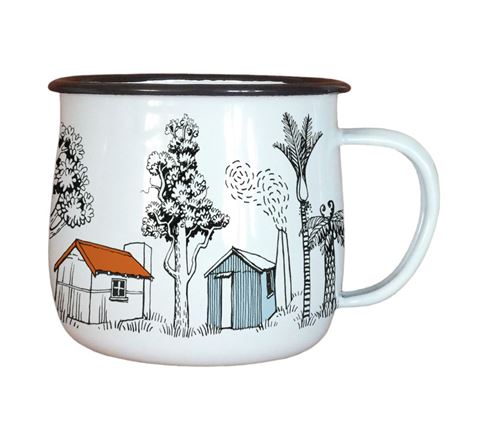 Wolfkamp & Stone Back Country Huts Enamel Mug