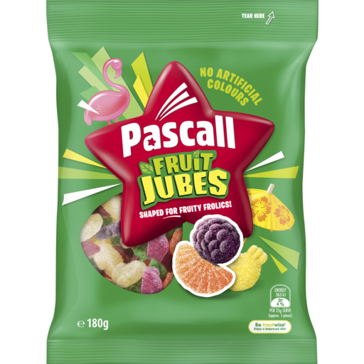 Pascall Fruit Jubes 180g