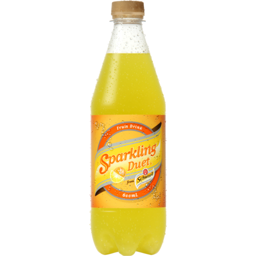 Schweppes Sparkling Duet Orange & Lemon Soft Drink 600ml