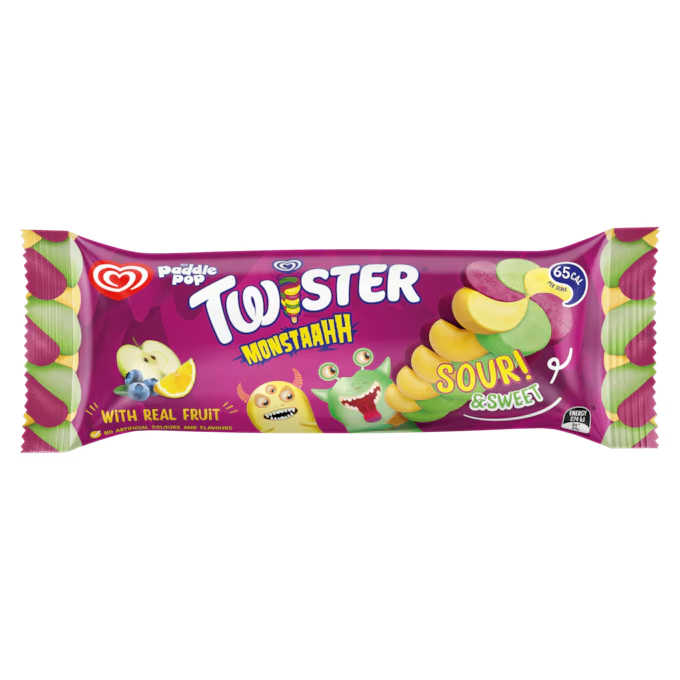Paddle Pop Twister Monstaahh Ice Cream