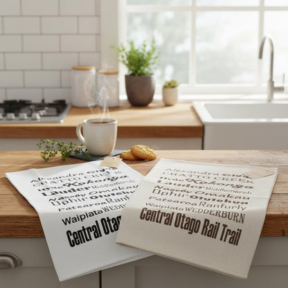 Central Otago Rail Trail Towns Tea Towel