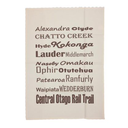 Central Otago Rail Trail Towns Tea Towel