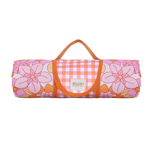 Picnic Retro Floral Waterproof Rug 1.5m x 2m