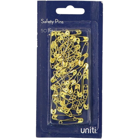 Uniti Gold Safety Pins 50pk
