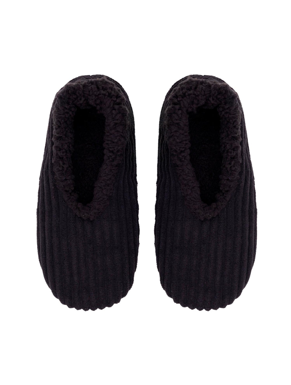 SnuggUps Men's Cord Black Slippers
