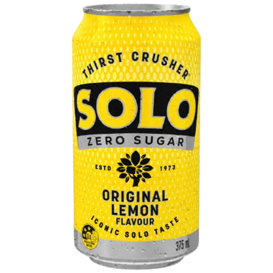 Solo Zero Sugar Original Lemon Drink 375ml Can